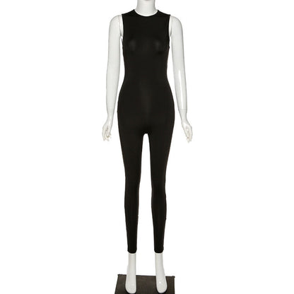 Autumn Winter Jumpsuit Streetwear Long Sleeve Bodycon Solid Sport Fitness Overalls The Clothing Company Sydney