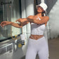 2 Piece Halter bandage v-neck sleeveless ruched tops sweatpants matching clubwear stretchy skinny bodycon Set The Clothing Company Sydney