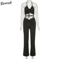 2 Piece Halter bandage v-neck sleeveless ruched tops sweatpants matching clubwear stretchy skinny bodycon Set The Clothing Company Sydney