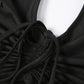 2 Piece Halter bandage v-neck sleeveless ruched tops sweatpants matching clubwear stretchy skinny bodycon Set The Clothing Company Sydney