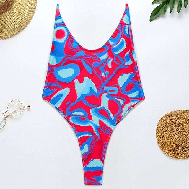High Leg cut One Piece Swimsuit Thong Swimwear Trikini Backless Monokini Brazilian Bathing Suit The Clothing Company Sydney