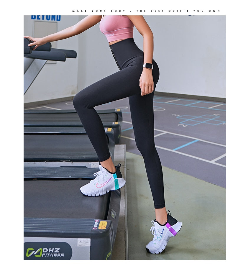 Fitness Corset Push Hip Postpartum High Waist Yoga Pants Workout Seamless Leggings Sportswear Gym Running Training Tights The Clothing Company Sydney