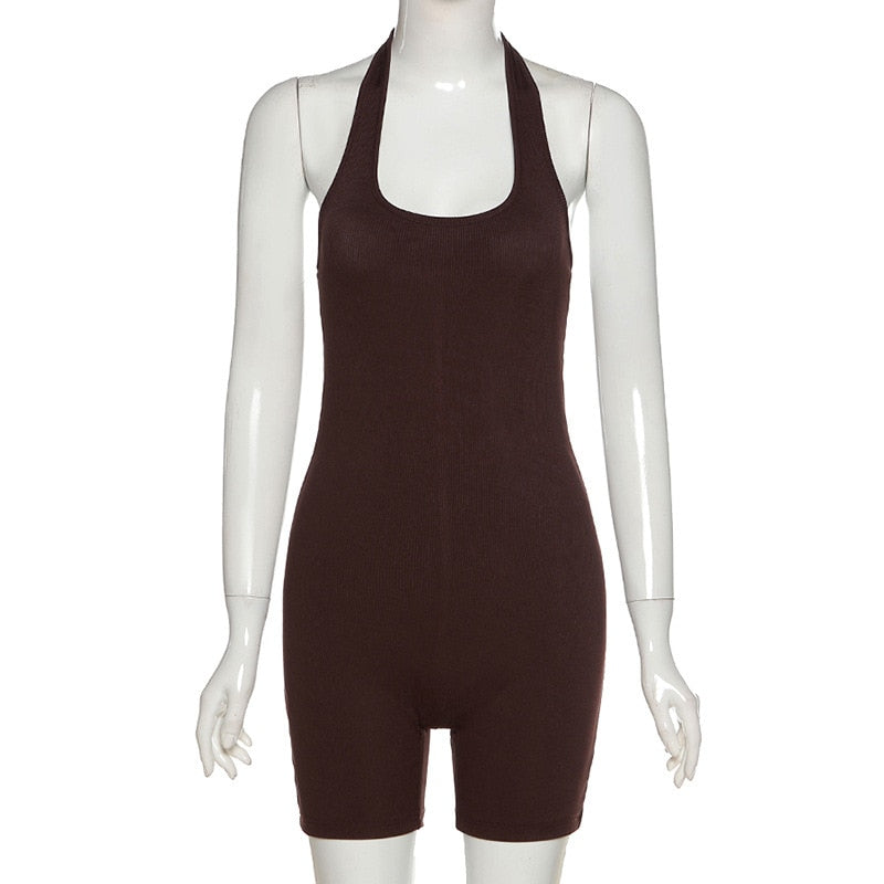 Summer Jumpsuit Streetwear Bodycon Solid Knitted Fitness Jumpsuits Romper Playsuits Overalls For Women The Clothing Company Sydney