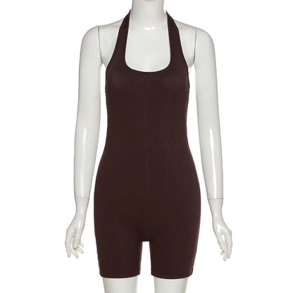 Summer Jumpsuit Streetwear Bodycon Solid Knitted Fitness Jumpsuits Romper Playsuits Overalls For Women The Clothing Company Sydney