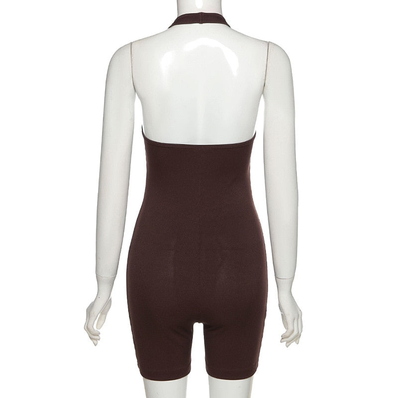 Summer Jumpsuit Streetwear Bodycon Solid Knitted Fitness Jumpsuits Romper Playsuits Overalls For Women The Clothing Company Sydney