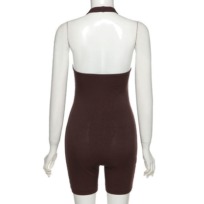 Summer Jumpsuit Streetwear Bodycon Solid Knitted Fitness Jumpsuits Romper Playsuits Overalls For Women The Clothing Company Sydney