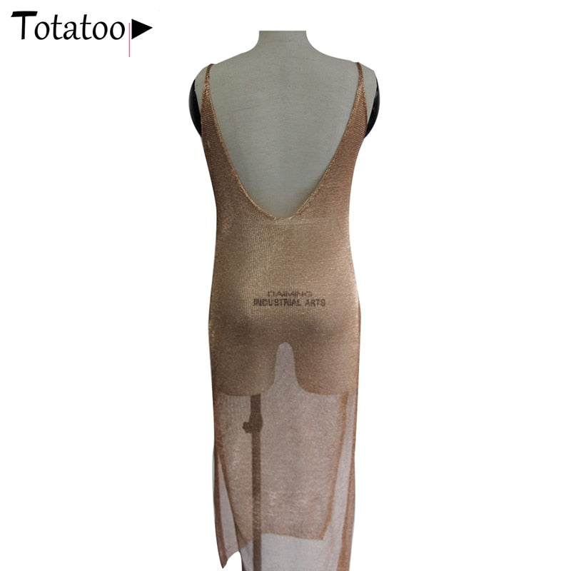 Backless Knitted Summer Long Sleeve Open Back See Through Beach Cover Mini Dress Clubwear The Clothing Company Sydney