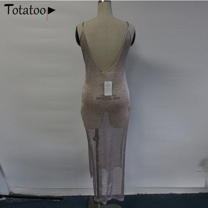 Backless Knitted Summer Long Sleeve Open Back See Through Beach Cover Mini Dress Clubwear The Clothing Company Sydney