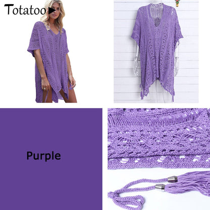 Backless Knitted Summer Long Sleeve Open Back See Through Beach Cover Mini Dress Clubwear The Clothing Company Sydney