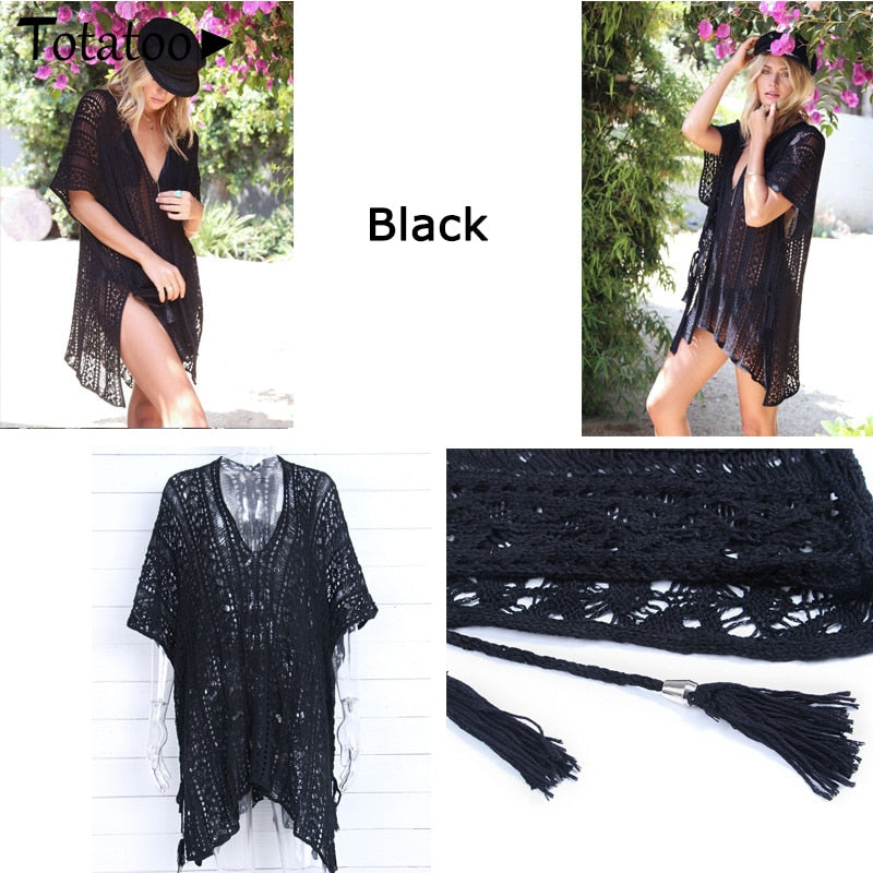 Backless Knitted Summer Long Sleeve Open Back See Through Beach Cover Mini Dress Clubwear The Clothing Company Sydney