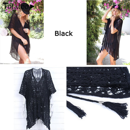 Backless Knitted Summer Long Sleeve Open Back See Through Beach Cover Mini Dress Clubwear The Clothing Company Sydney