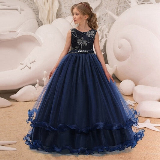 Summer Girls Long Bridesmaid Kids Dresses For Girls Children Princess Flower Girl Party Wedding Dress The Clothing Company Sydney