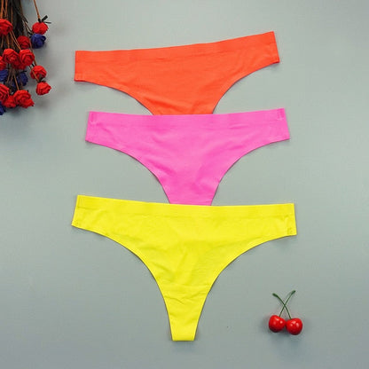 3 pack Seamless Thongs Underwear Panties Ice Silk Sports Intimate Panty G String Underpants The Clothing Company Sydney