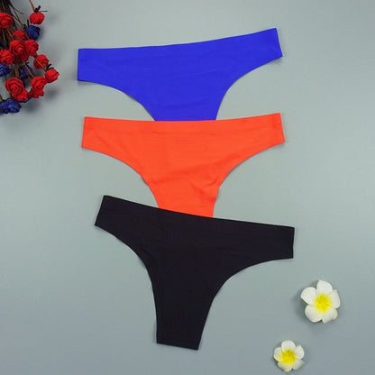 3 pack Seamless Thongs Underwear Panties Ice Silk Sports Intimate Panty G String Underpants The Clothing Company Sydney