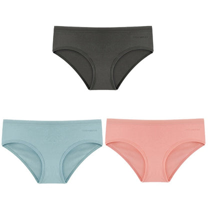 3 Pack Women's Panties Cotton Underwear Solid Color Briefs Girls Low-Rise Soft Panty Underpants Lingerie The Clothing Company Sydney
