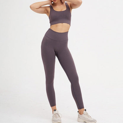 2 Piece Set Yoga Seamless Gym Yoga Women High Waist Sport Bra Top Fitness Clothing Sport Pants Leggings The Clothing Company Sydney