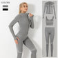 3 Piece Seamless  Women Yoga Sets Ladies Sport Gym suits Wear Running Clothes women Fitness Sport Yoga Suit Keep warm yoga clothing The Clothing Company Sydney
