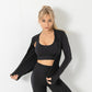 3 Piece Seamless  Women Yoga Sets Ladies Sport Gym suits Wear Running Clothes women Fitness Sport Yoga Suit Keep warm yoga clothing The Clothing Company Sydney
