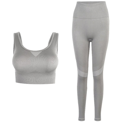 3 Piece Seamless  Women Yoga Sets Ladies Sport Gym suits Wear Running Clothes women Fitness Sport Yoga Suit Keep warm yoga clothing The Clothing Company Sydney