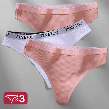 3 Pack Panties Cotton Lingerie Underpants Briefs Thong G-String Design Intimates T-back Panty The Clothing Company Sydney