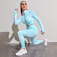 2/3 Piece Seamless Women Yoga Set Workout Sportswear Gym Clothing Fitness Long Sleeve Crop Top High Waist Leggings Sports Suits The Clothing Company Sydney
