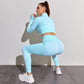 2/3 Piece Seamless Women Yoga Set Workout Sportswear Gym Clothing Fitness Long Sleeve Crop Top High Waist Leggings Sports Suits The Clothing Company Sydney