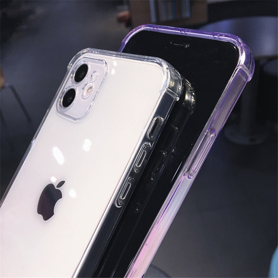Candy Color Transparent Silicone Case For iPhone 12 11 13 Pro Max Plus X XR XS Camera Protection Shell The Clothing Company Sydney