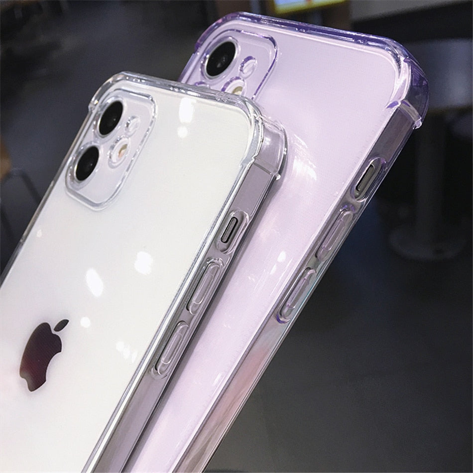 Candy Color Transparent Silicone Case For iPhone 12 11 13 Pro Max Plus X XR XS Camera Protection Shell The Clothing Company Sydney