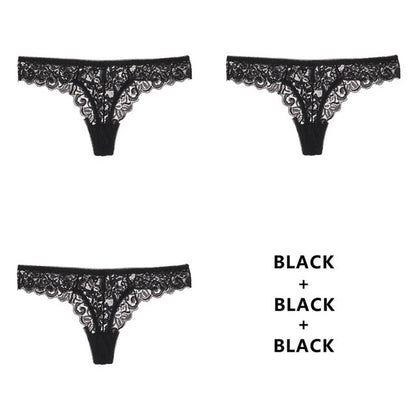 3 Pack Panties G String Thong Low-Waist Underwear Soft Breathable T-Back Transparent Knickers The Clothing Company Sydney