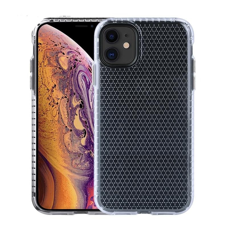 Clear TPU Case for iPhone 12 mini 11 Pro Max XS XR X 6 7 8 Plus Honeycomb Crystal Slim Phone Shell Bumper Protection Back Cover The Clothing Company Sydney