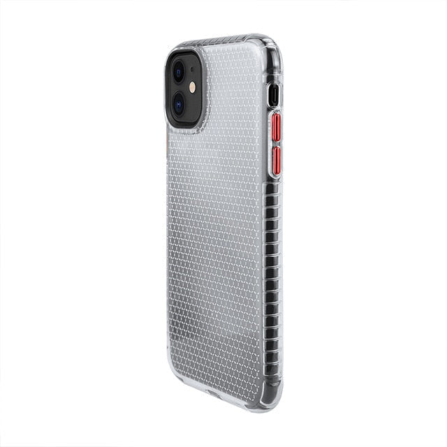 Clear TPU Case for iPhone 12 mini 11 Pro Max XS XR X 6 7 8 Plus Honeycomb Crystal Slim Phone Shell Bumper Protection Back Cover The Clothing Company Sydney