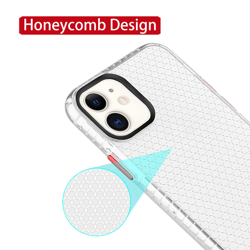 Clear TPU Case for iPhone 12 mini 11 Pro Max XS XR X 6 7 8 Plus Honeycomb Crystal Slim Phone Shell Bumper Protection Back Cover The Clothing Company Sydney