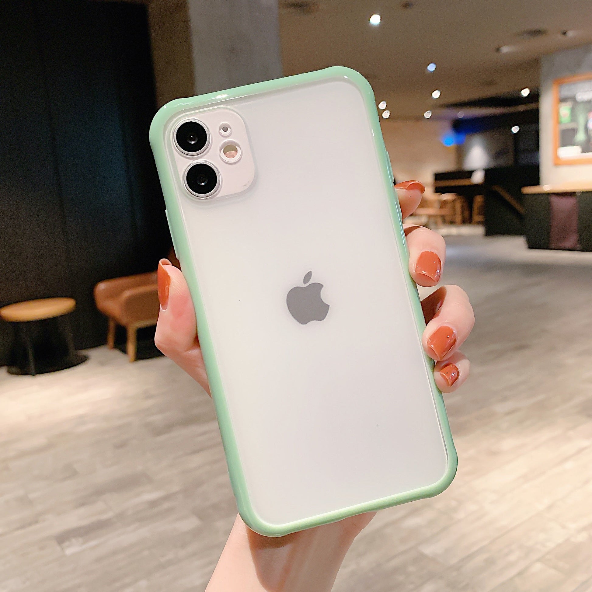 Shockproof Armor Transparent Phone Case For iPhone 12 11 Pro X Xs MAX XR 6 6s 7 8 Plus Camera Protection Candy Color Cover Case The Clothing Company Sydney