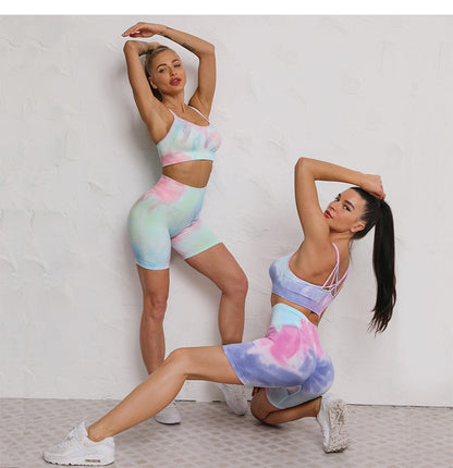 2 Piece Dye Seamless yoga set  Women gym fitness clothing sportswear sports bra high waist gym leggings sports suits yoga suits The Clothing Company Sydney
