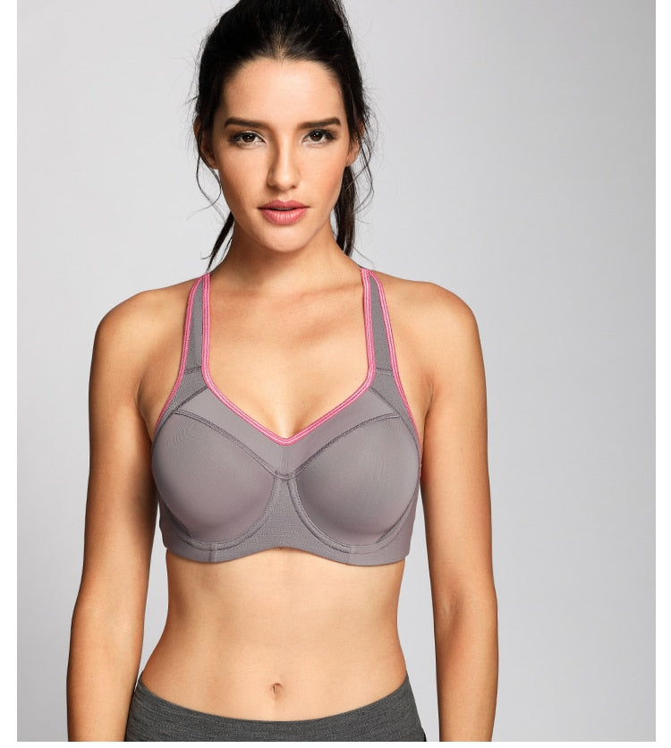 Women's Full Support High Impact Racerback Lightly Lined Underwire Sports Bra The Clothing Company Sydney