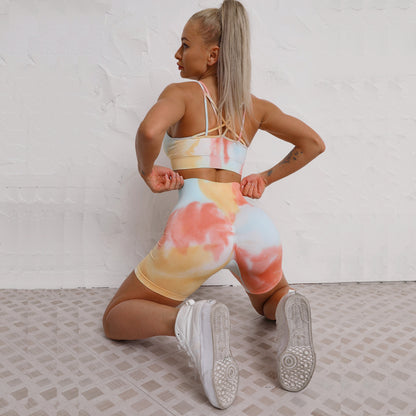 2 Piece Dye Seamless yoga set  Women gym fitness clothing sportswear sports bra high waist gym leggings sports suits yoga suits The Clothing Company Sydney