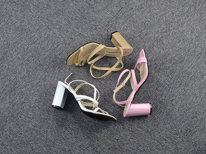 Block Heel Women Shoes Ladies Sandals High Heels White Pink Beige The Clothing Company Sydney