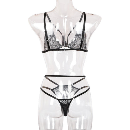 2 Piece Mesh Sheer Sexy Lingerie Spaghetti Strap Feather Patchwork Wear Cosplay The Clothing Company Sydney