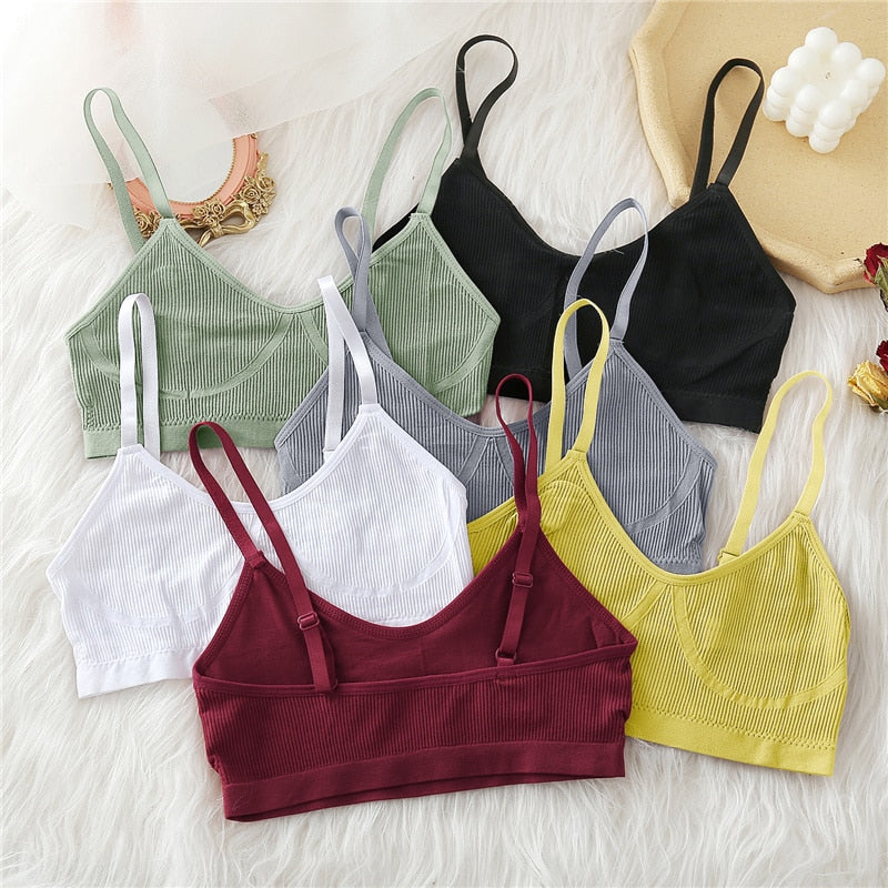 2 Piece Bra Lingerie Underwear Bralette Ribbed Tops Brassiere Basic Stretchy Tank Crop Tops Set The Clothing Company Sydney