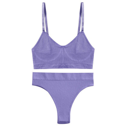 2 Piece Bra Lingerie Underwear Bralette Ribbed Tops Brassiere Basic Stretchy Tank Crop Tops Set The Clothing Company Sydney