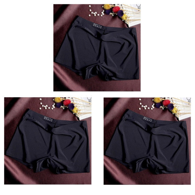 3 Pack Ladies Boyshorts Seamless Ice Silk Ladies Safety Short Pants Mid Waist Summer Breathable Boxer Undies Underwear The Clothing Company Sydney