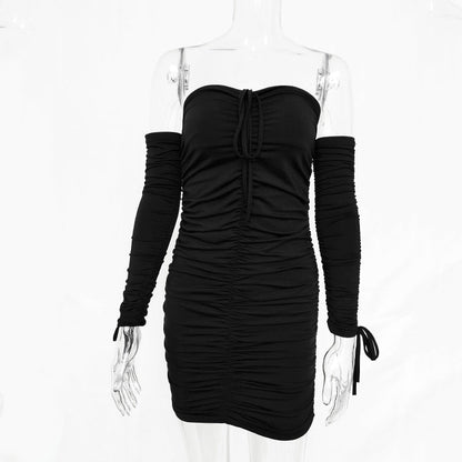Autumn Winter Bandage Off Shoulder Long Sleeve Slim Elastic Bodycon Party Dresses The Clothing Company Sydney