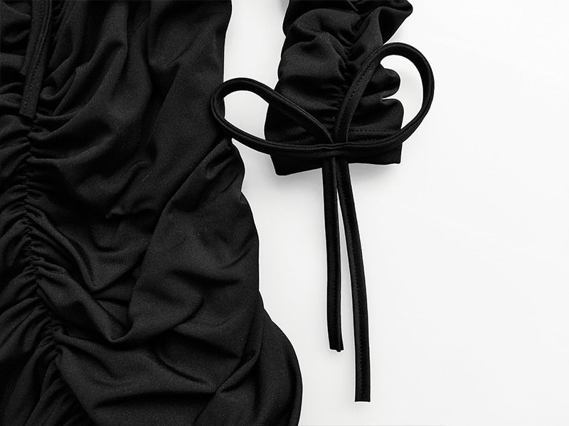 Autumn Winter Bandage Off Shoulder Long Sleeve Slim Elastic Bodycon Party Dresses The Clothing Company Sydney