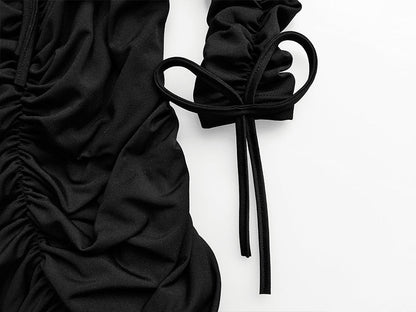 Autumn Winter Bandage Off Shoulder Long Sleeve Slim Elastic Bodycon Party Dresses The Clothing Company Sydney