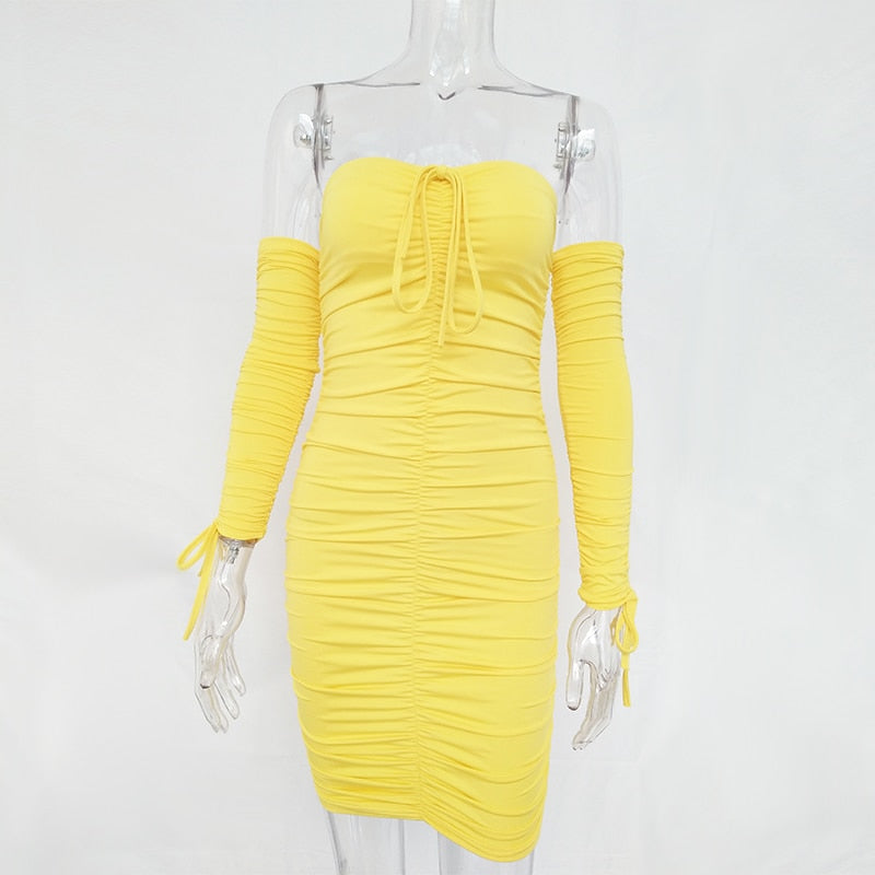 Autumn Winter Bandage Off Shoulder Long Sleeve Slim Elastic Bodycon Party Dresses The Clothing Company Sydney