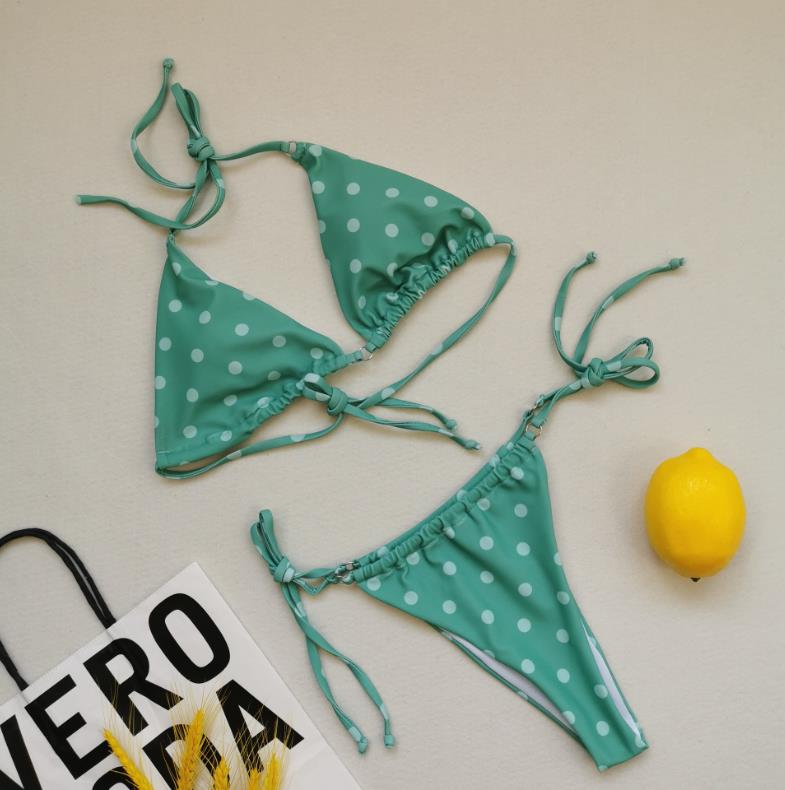 2 Piece Brazilian Bikini Swimwear Summer Halter Lace Up Push Up Padded Bra Micro Bikini Set Beachwear The Clothing Company Sydney