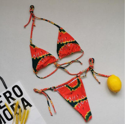 2 Piece Brazilian Bikini Swimwear Summer Halter Lace Up Push Up Padded Bra Micro Bikini Set Beachwear The Clothing Company Sydney