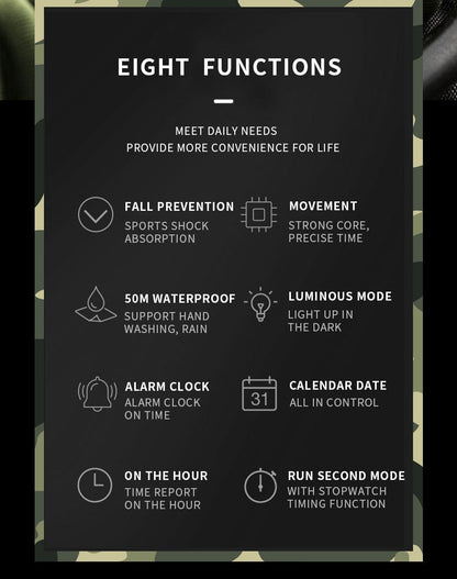 50M Water Resitant Clock Alarm 1545D Dual Display Wristwatch Quartz Military Watch Sport New Mens Watch The Clothing Company Sydney