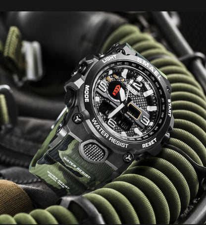 50M Water Resitant Clock Alarm 1545D Dual Display Wristwatch Quartz Military Watch Sport New Mens Watch The Clothing Company Sydney