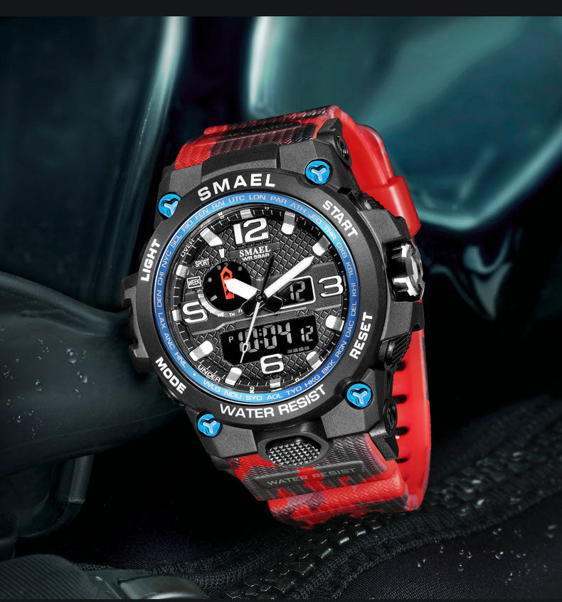 50M Water Resitant Clock Alarm 1545D Dual Display Wristwatch Quartz Military Watch Sport New Mens Watch The Clothing Company Sydney